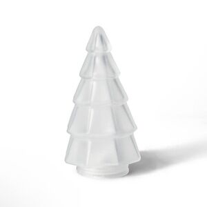 Glass LED Tree in Matte White from Target Bullseye Playground Holiday 2025, New!